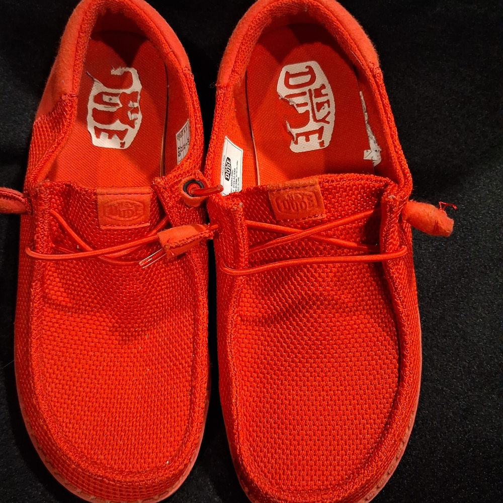 Hey Dude Women's Bright Red Sneakers